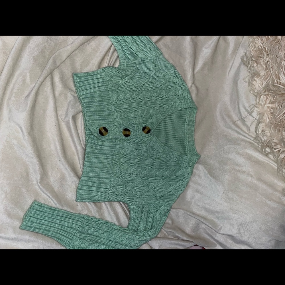 Cropped cardigan with matching tube top